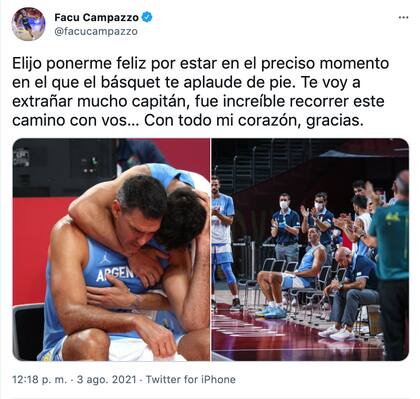El mensaje de despedida de Facu a Luifa