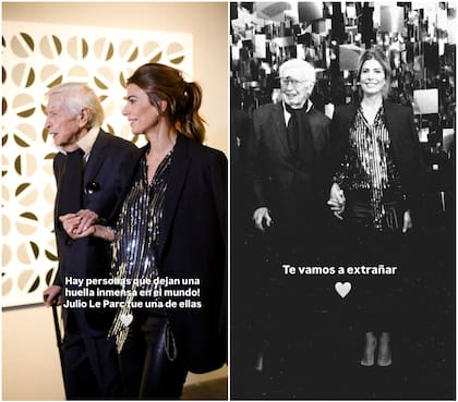 El mensaje de despedida de Jualiana Awada a Julio Le Parc