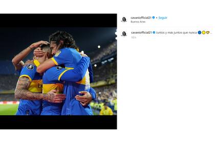 El mensaje de Edinson Cavani en su cuenta de Instagram tras la victoria de River en el superclásico