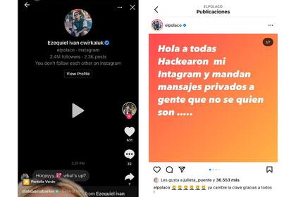 El mensaje de El Polaco a la influencer y su posterior aviso de hackeo