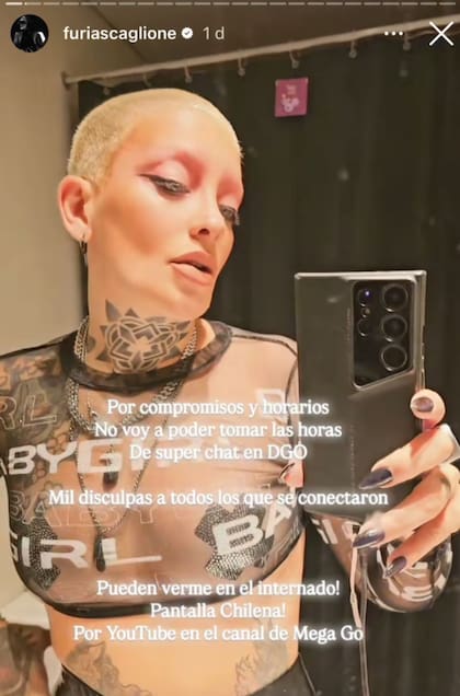 El mensaje de Furia días atrás que llamó la atención de sus seguidores