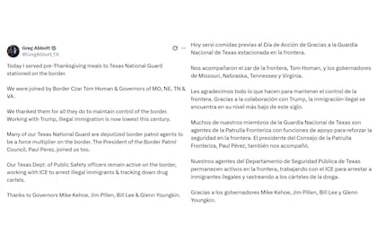 El mensaje de Greg Abbott sobre los migrantes y el ICE tras el evento en la frontera de Texas