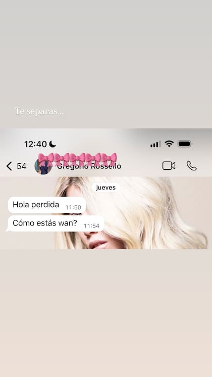 El mensaje de Grego Rosello a Wanda Nara