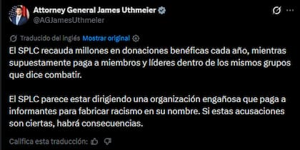 El mensaje de James Uthmeier sobre el caso en sus redes sociales
