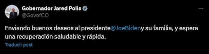 El mensaje de Jared Polis, gobernador de Colorado, a Joe Biden