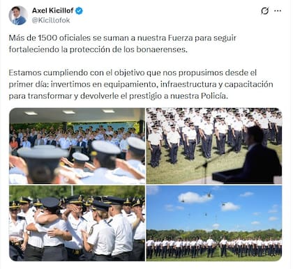 El mensaje de Kicillof tras la incorporación de 1500 efectivos