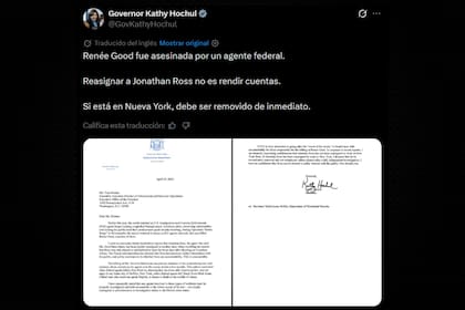 El mensaje de la gobernadora Kathy Hochul en su cuenta de X