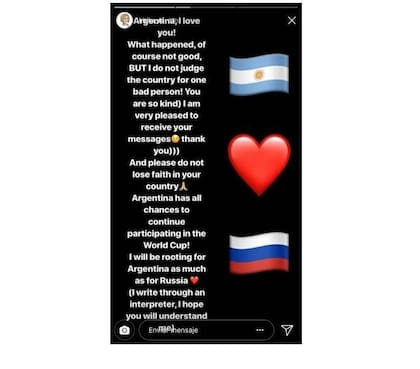 El mensaje de la joven rusa del video