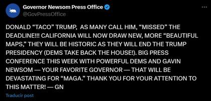 El mensaje de la Oficina del Gobernador contra Donald Trump