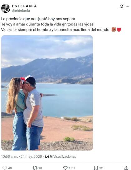 El mensaje de la pareja de la víctima