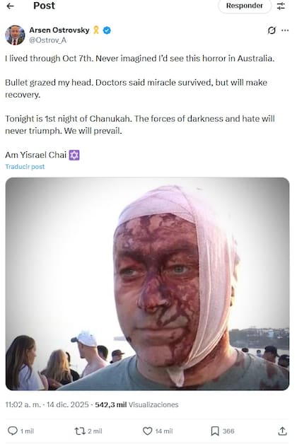 El mensaje de la víctima que sobrevivió al atentado de Australia y al 7 de octubre en Israel