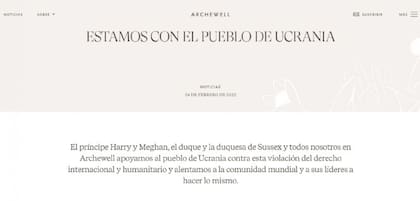 El mensaje de los Duques de Sussex por el conflicto entre Ucrania y Rusia