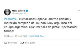 De Ginóbili a Agüero: las felicitaciones y los mensajes de orgullo en las redes
