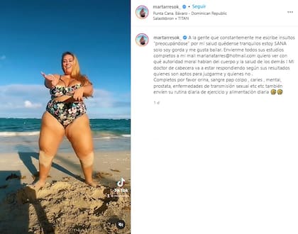 El mensaje de Mar Tarrés contra los haters en redes sociales (Crédito: Instagram/@martarresok_)