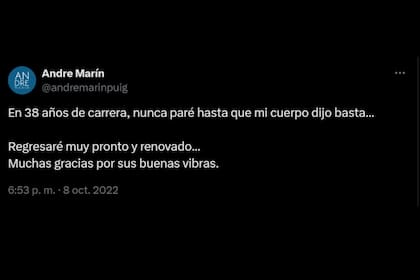 El mensaje de Marín Puig en 2022