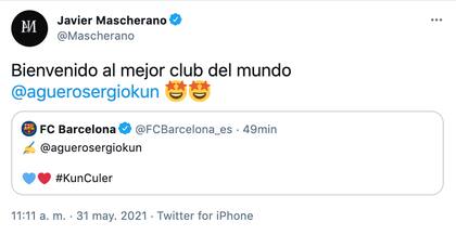 El mensaje de Mascherano para el Kun