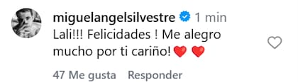 El mensaje de Miguel Ángel Silvestre para Lali tras la notica de su compromiso