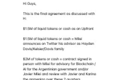 El mensaje de Novelli, recuperado de su teléfono