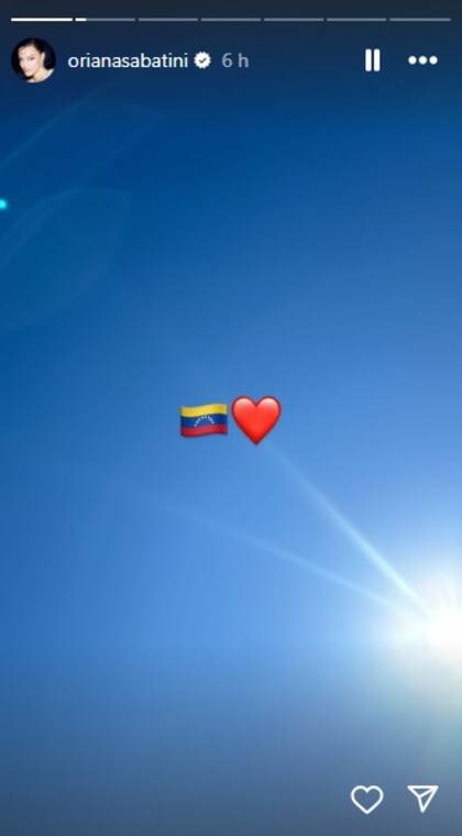 El mensaje de Oriana Sabatini en medio de las elecciones en Venezuela