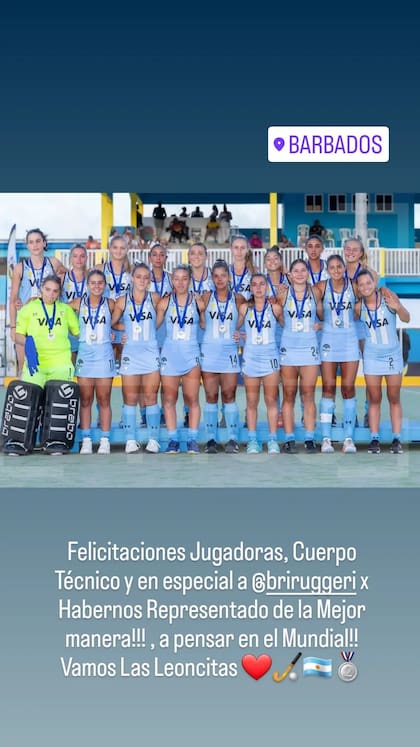 El mensaje de Oscar Ruggeri a "Las Leoncitas", donde juega su sobrina nieta, Brisa, de 19 años