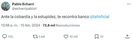 El mensaje de Pablo Echarri
