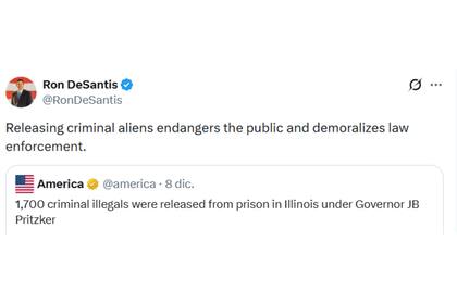 El mensaje de Ron DeSantis contra JB Pritzker