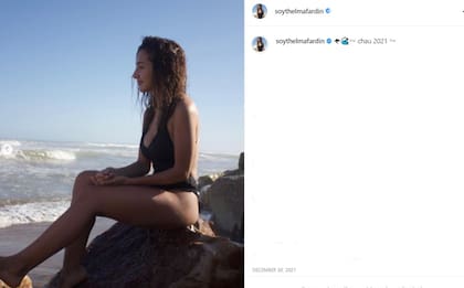 El mensaje de Thelma Fardin para despedir el 2021 (Foto: Captura Instagram/@soythelmafardin)