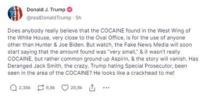 El mensaje de Trump, contra Biden