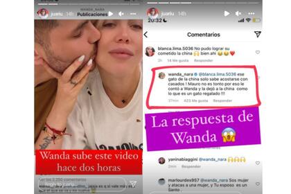 El mensaje de Wanda Nara contra la China Suárez que, según la empresaria, fue producto del hackeo de su cuenta de Instagram (Foto Instagram @wanda_nara)