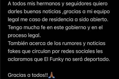 El mensaje del artista en sus redes sociales, tras conocer que su caso será reabierto