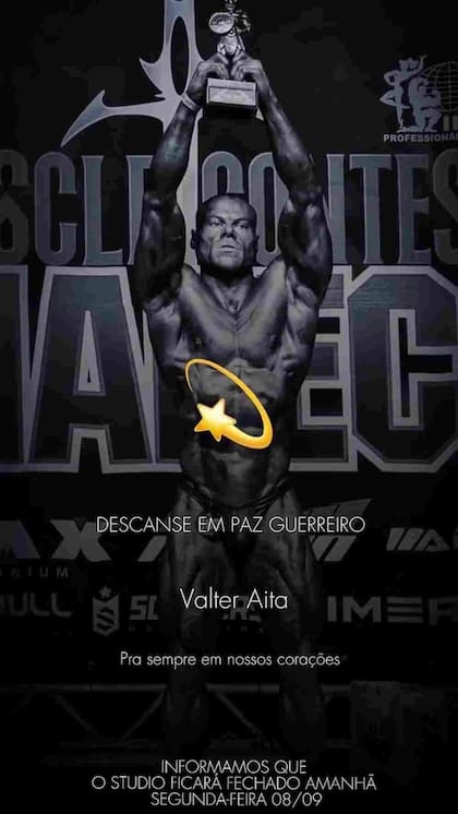 El mensaje del club donde trabajaba el malogrado culturista Valter de Vargas Aita