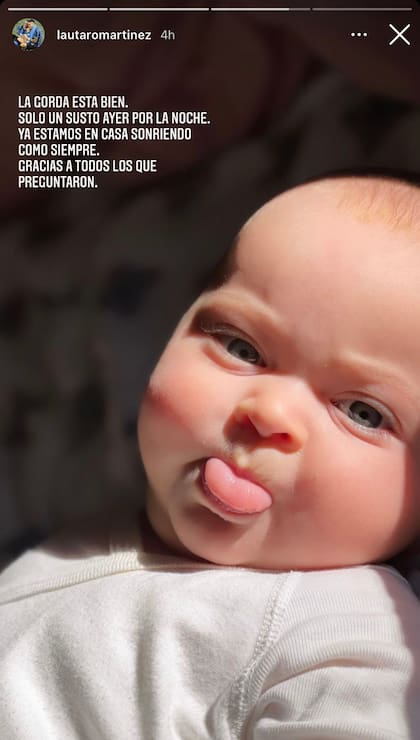 El mensaje del delantero argentino para informar que su hija ya está bien