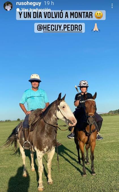 El mensaje del Ruso Heguy, junto con Pedrito, en el campo en La Pampa