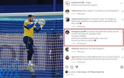 El mensaje emotivo de Eliana Guercio a Sergio Romero