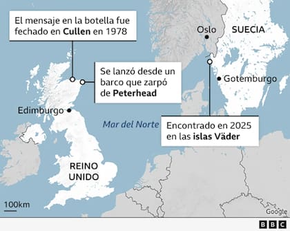 El mensaje en una botella unió a Escocia con Suecia