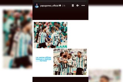 El mensaje positivo del Papu Gómez en la previa al segundo partido del seleccionado (Foto Instagram @papugomez_official)