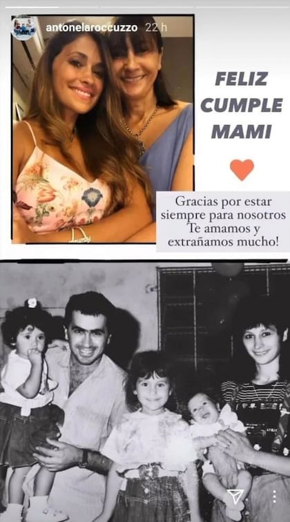 El mensaje que Anto Roccuzzo le había dedicado a su mamá en su cumpleaños y el increíble parecido entre ambas.