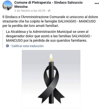 El mensaje que compartió el intendente Salvuccio Messina en sus redes sociales