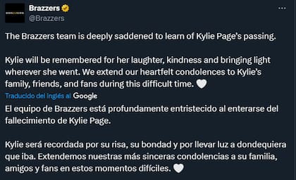 El mensaje que la compañía le dedicó a la actriz