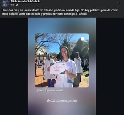 El mensaje que le dedicó su madre en redes sociales