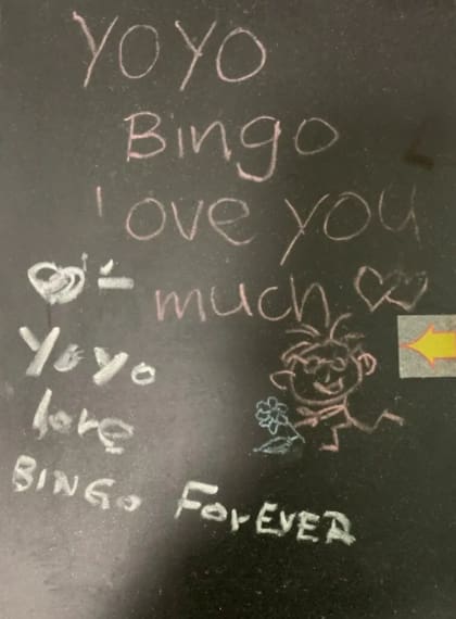 El mensaje que Li dejó escrito para su esposo