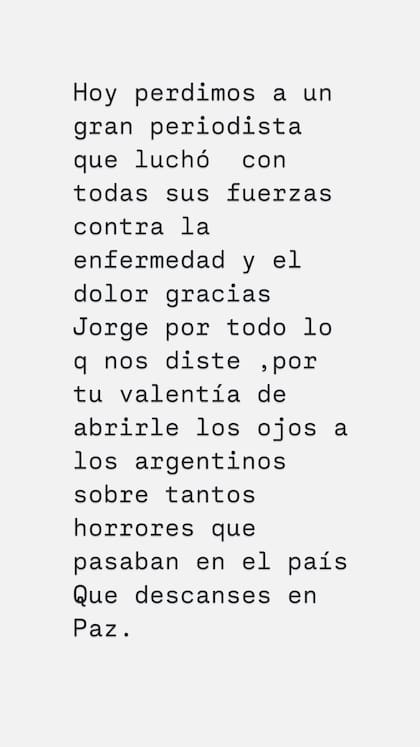 El mensaje que Susana Giménez le dedicó al periodista