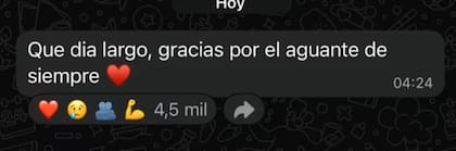 El mensaje que Wanda Nara envió a sus seguidores a través de su canal directo de WhatsApp