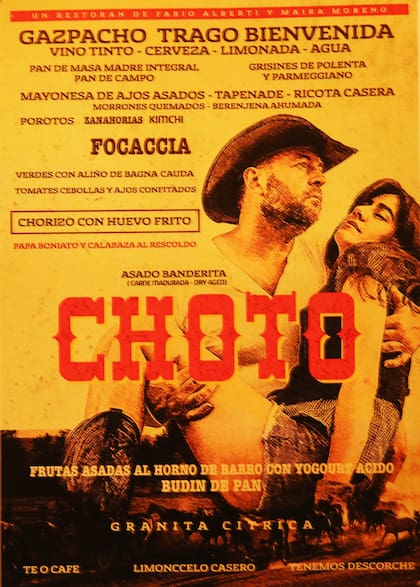 El menú de Choto