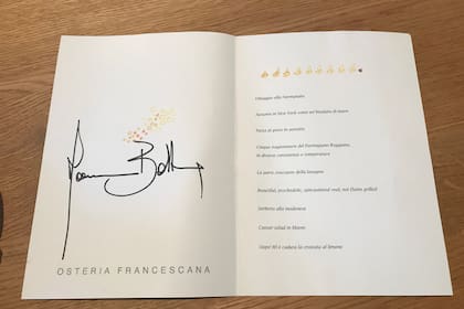 El menú de Osteria Francescana