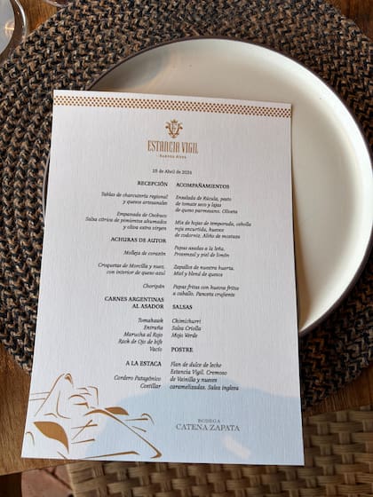 El menú especialmente preparado para ColaPinto