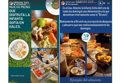 El menú ofrece variedad de carnes, pescados, frutas y verduras, entre otros alimentos