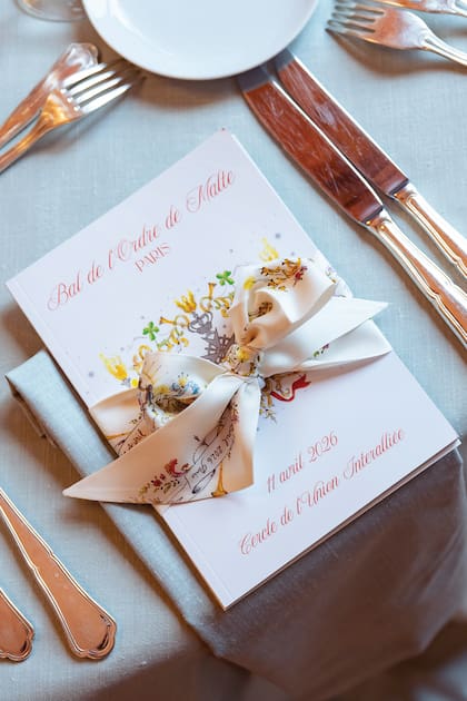 El menú que esperaba en su sitio a cada uno de los invitados