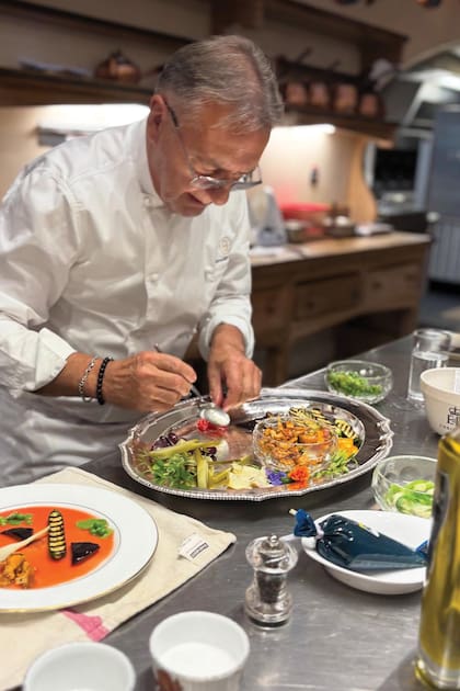 El menú quedó en manos del chef Raymond Blanc.