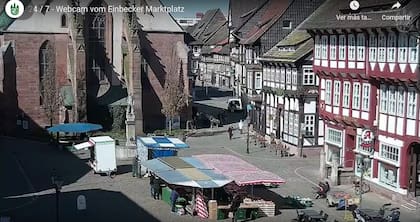 El mercado de Einbeck, en Sajonia, Alemania